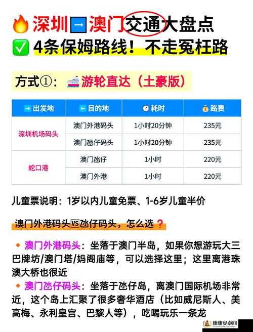 深圳去澳门哪种方式去最为方便呢